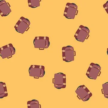 Seamless pattern durable messenger bag cartoon vector Stock-Illustration
