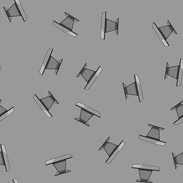 Seamless pattern durable metal table cartoon vector Stock Illustration