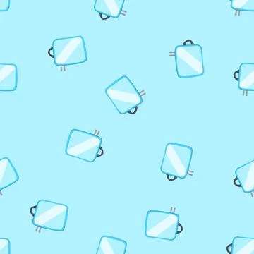 Seamless pattern durable packing cube cartoon vector Stock Illustration