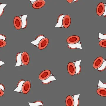 Seamless pattern durable pipe seal tape cartoon vector Stock Illustration