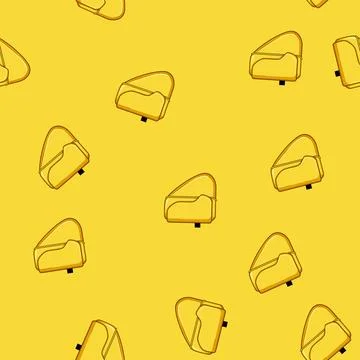 Seamless pattern durable silicone snack bag cartoon vector Stock Illustration