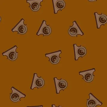 Seamless pattern durable travel alarm clock cartoon vector Stock Illustration