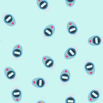 Seamless pattern duration shower timer cartoon vector Stock Illustration