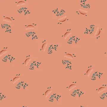 Seamless pattern dying plant with wilting leaves in terracotta pot Stock Illustration