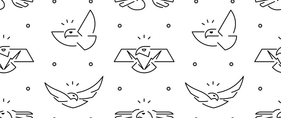 Seamless pattern with Eagles Stockillustratie