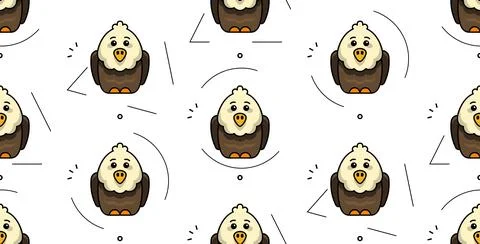 Seamless pattern with eagles Stockillustratie