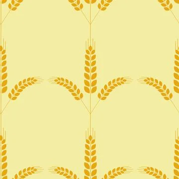 Seamless pattern, ear of wheat, vector illustration for textile harvest ferti 스톡 일러스트