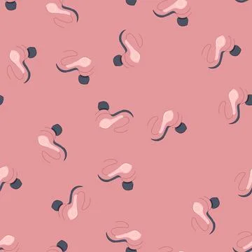 Seamless pattern earphone wireless earphones cartoon vector Stock Illustration
