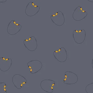 Seamless pattern earplug earplug cartoon vector Stock Illustration