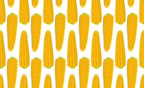 Seamless pattern with ears of corn Stock Illustration