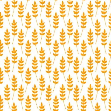 Seamless pattern with ears of wheat 스톡 일러스트