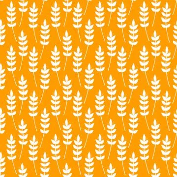 Seamless pattern with ears of wheat Stock Illustration