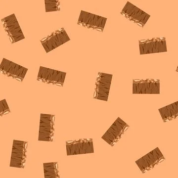 Seamless pattern earth cross section illustrating soil layers and dry ground 库存插图