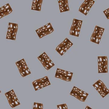 Seamless pattern earth profile showing soil layers and embedded rocks Illustrazione stock
