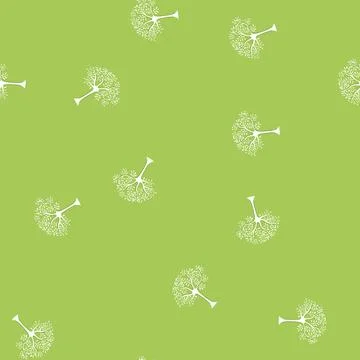 Seamless pattern earth tree of life cartoon vector Illustrazione stock