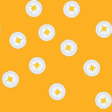 Seamless pattern east nautical compass cartoon vector Stockillustratie