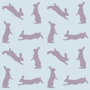 Seamless pattern with Easter bunnies Ilustración de archivo