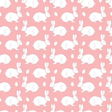 Seamless pattern with Easter Bunny, eggs. Illustrazione stock