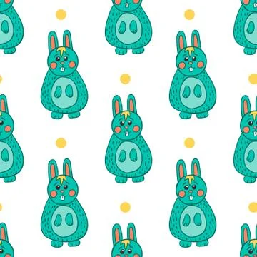 Seamless pattern with Easter bunny Illustrazione stock