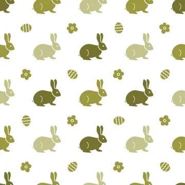 Seamless pattern with Easter Bunny. Rabbits, hares Illustrazione stock