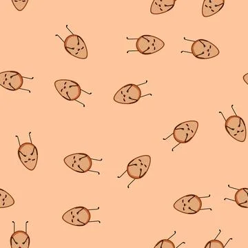 Seamless pattern easter egg character cartoon vector Stock Illustration