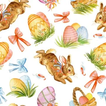 Seamless pattern with easter eggs 3 Illustrazione stock