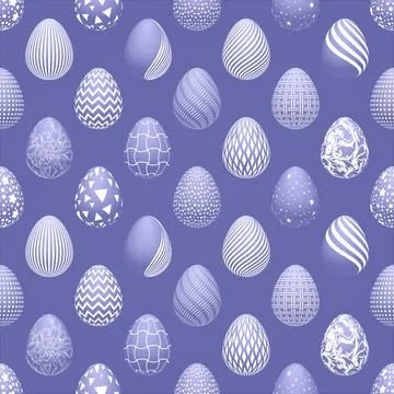 Seamless pattern easter eggs background Stock Illustration