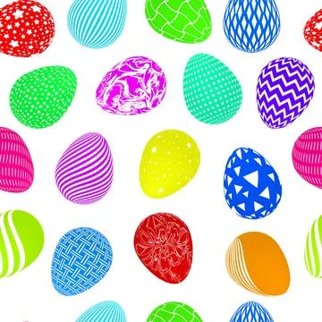 Seamless pattern easter eggs background Illustrazione stock