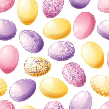 Seamless pattern with Easter eggs. Background for Easter. Great for wrappin.. Stock Illustration
