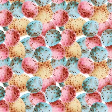 Seamless pattern with Easter eggs. Can be used for wrapping, packaging. Stock Illustration