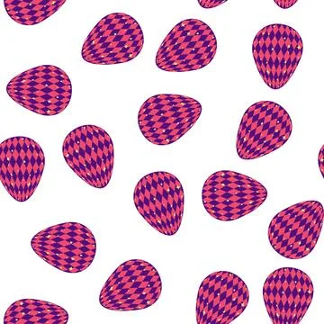Seamless pattern with Easter eggs, cute patterned eggs with polka dots and st Stock Illustration