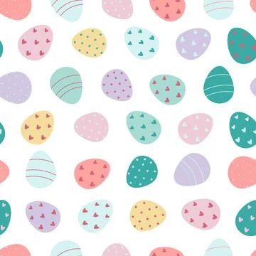 Seamless pattern with easter eggs. easter pattern Stock Illustration