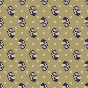 Seamless pattern with Easter eggs. Happy Easter. Stock Illustration