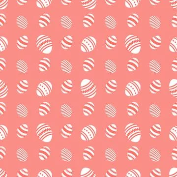 Seamless pattern with Easter eggs. Happy Easter. Stock Illustration