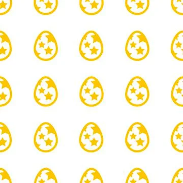 Seamless pattern of Easter eggs icon holiday background Stock Illustration