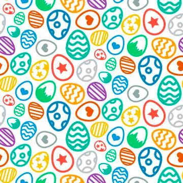 Seamless pattern of Easter eggs icon holiday background イラスト素材