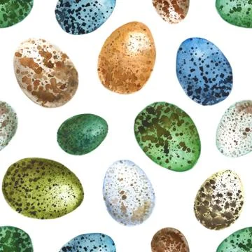 Seamless pattern with Easter eggs Stock Illustration