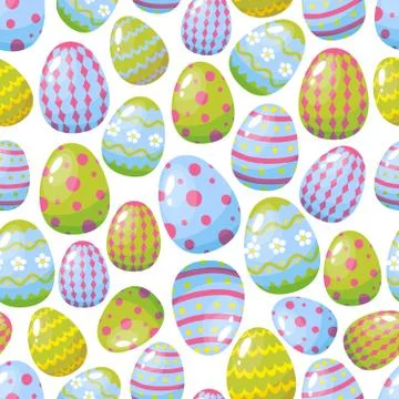 Seamless pattern with easter eggs Stock Illustration
