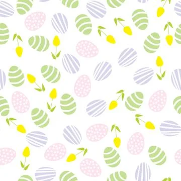 Seamless pattern of Easter eggs Stock Illustration