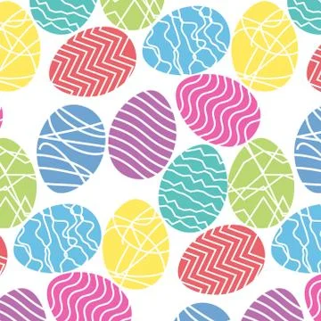 Seamless pattern with easter eggs Stock Illustration