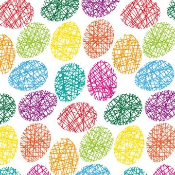 Seamless pattern with easter eggs Stock Illustration