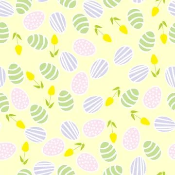 Seamless pattern of Easter eggs 스톡 일러스트