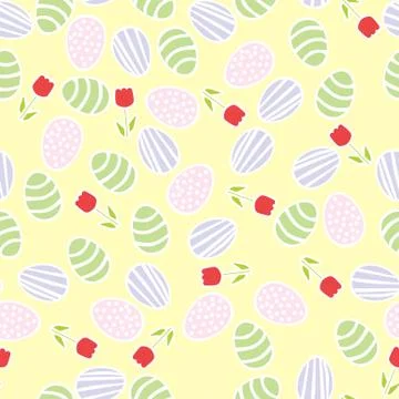 Seamless pattern of Easter eggs Stock Illustration