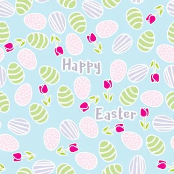 Seamless pattern of Easter eggs Stock Illustration