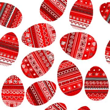 Seamless pattern with Easter eggs Stock Illustration