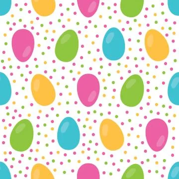 Seamless pattern with easter eggs Stock Illustration