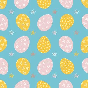 Seamless pattern with Easter eggs Stock Illustration
