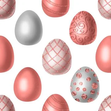Seamless pattern with easter eggs Stock Illustration