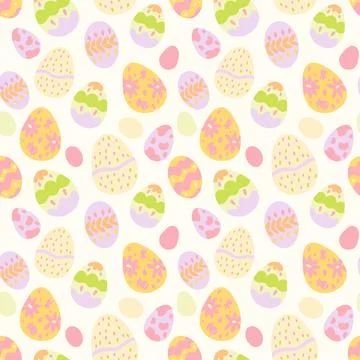 Seamless pattern with Easter eggs Stock Illustration