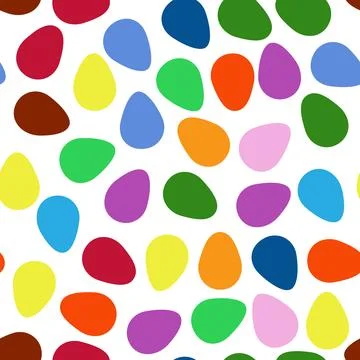Seamless pattern with Easter eggs, outline design. A vibrant seamless backg.. Stockillustratie